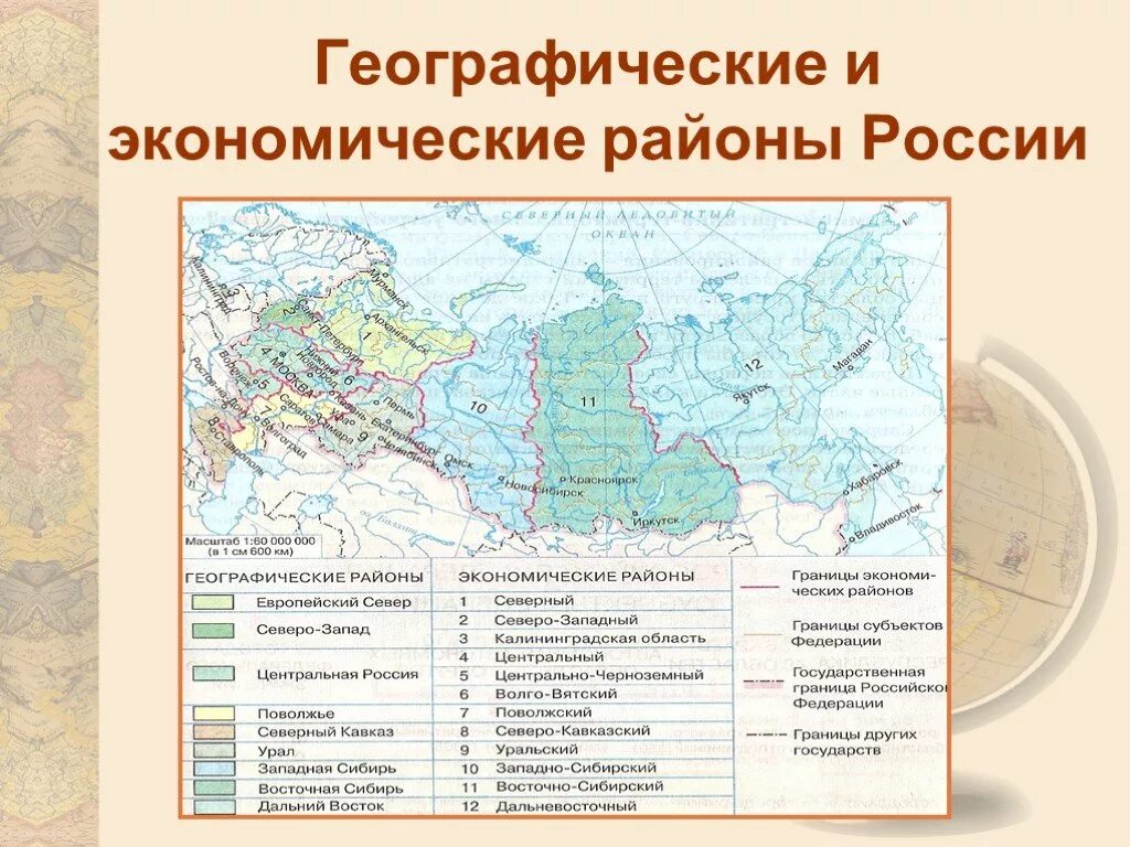 10 географических районов россии