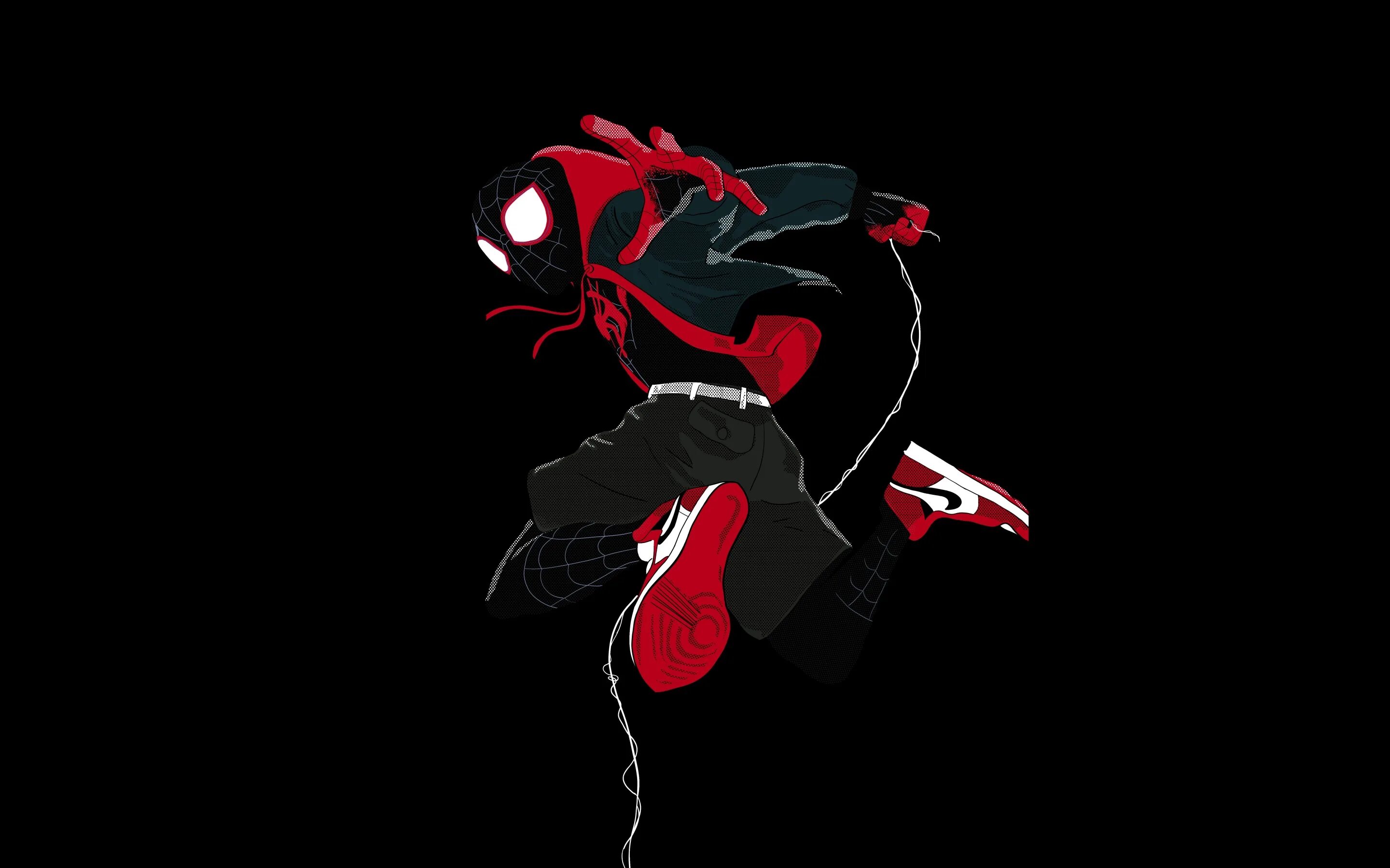 Miles morales android. Человек-паук (Майлз Моралес). Майлз Моралес 2560.