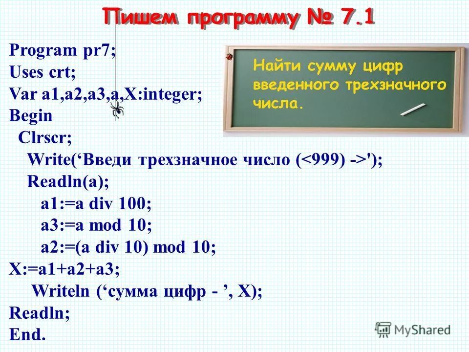 Произведение цифр трехзначного числа равно 315. Программа нахождения суммы цифр трехзначного числа. Программа сумма цифр трехзначного числа. Программа для нахождения суммы трехзначного числа. Программа на Паскале сумма цифр трехзначного числа.