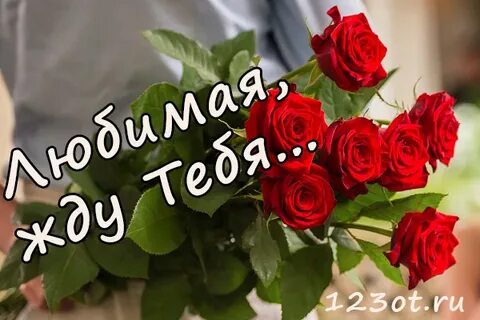 Открытка люблю с цветами