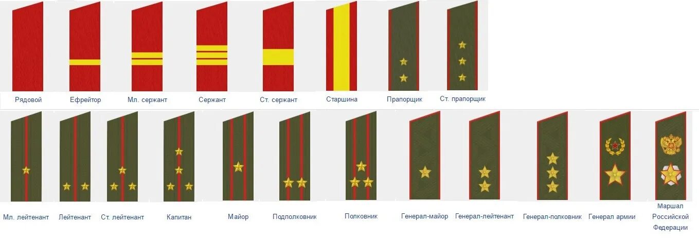 Погоны в армии в картинках