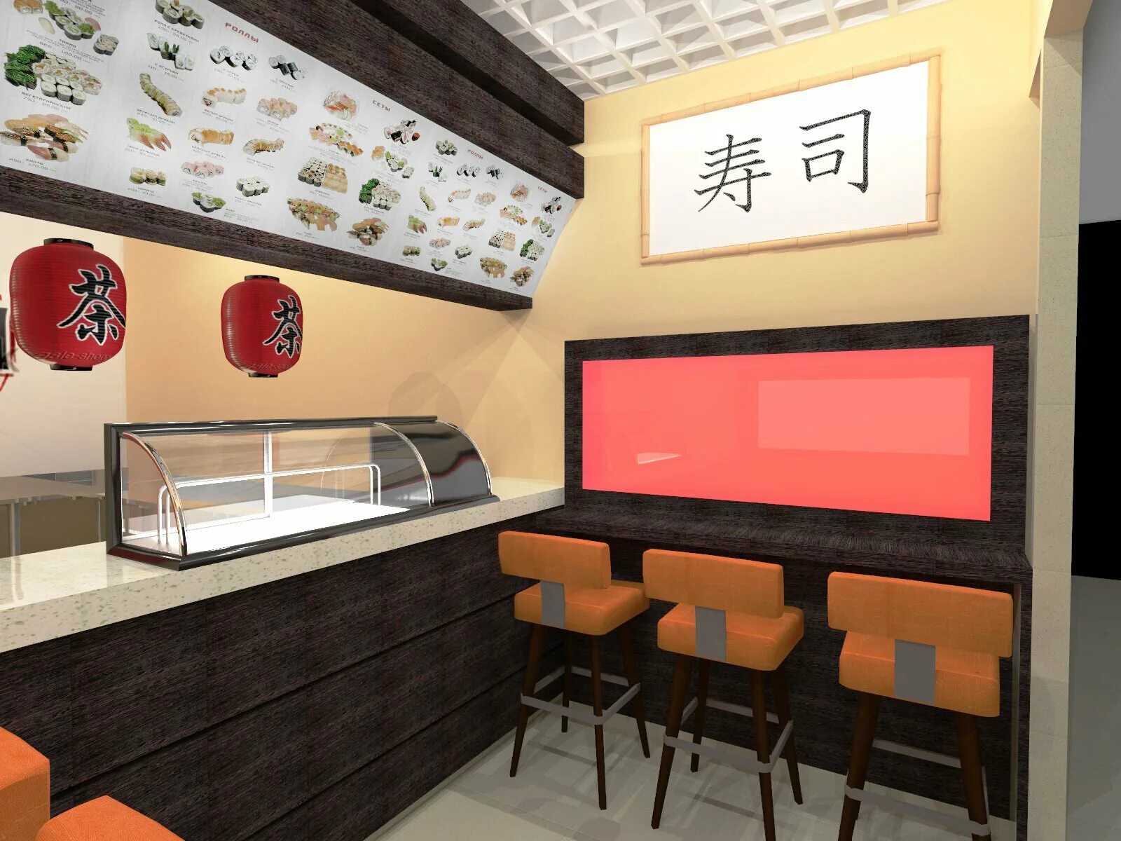 Где кафе суши. Суши бар интерьер. Кафе в японском стиле. Суши бар в Японии. Японский стиль в интерьере.
