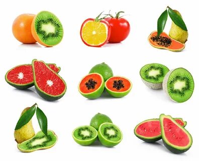 Фрукты овальной и круглой формы