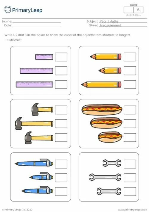 Order objects. Measures Worksheet the shortest the longest. Units of length Worksheet year 2. Length, 1 Worksheets. Lock and Key Worksheets.