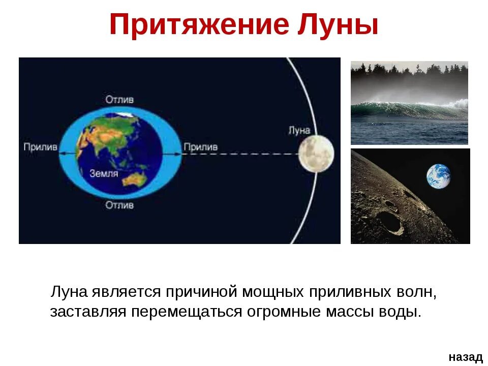 Сила притяжения в воде. Притяжение Луны. Приливы и отливы от Луны. Луна приливы и отливы на земле. Сила притяжения на Луне.