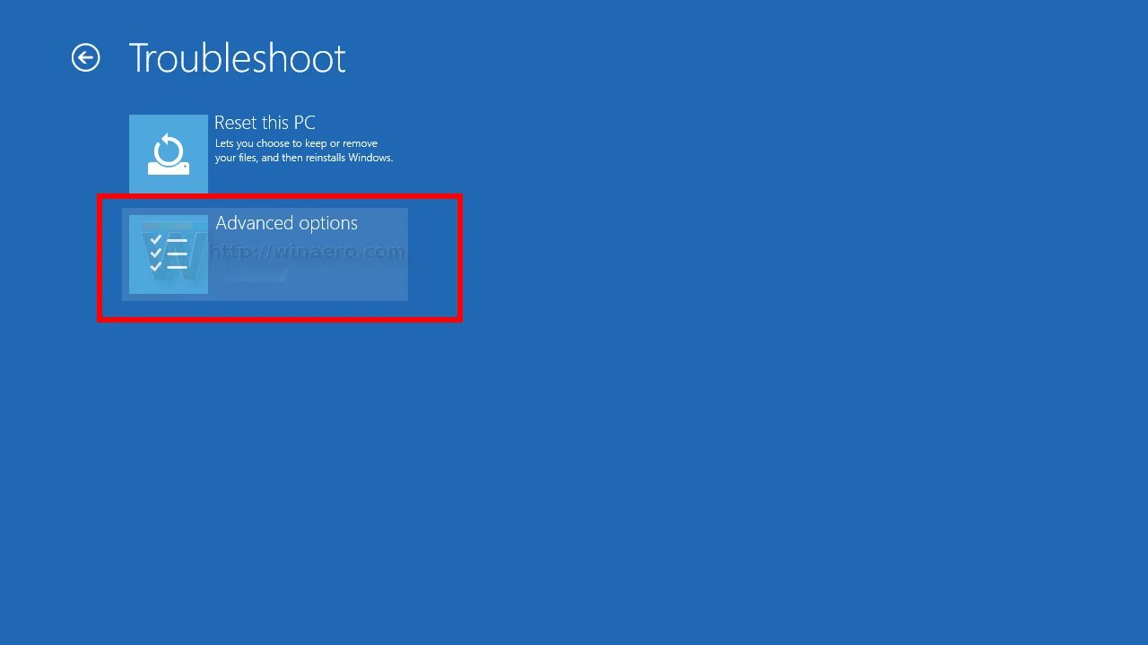 Startup options. Advanced options. advanced startup windows 10 где находится.