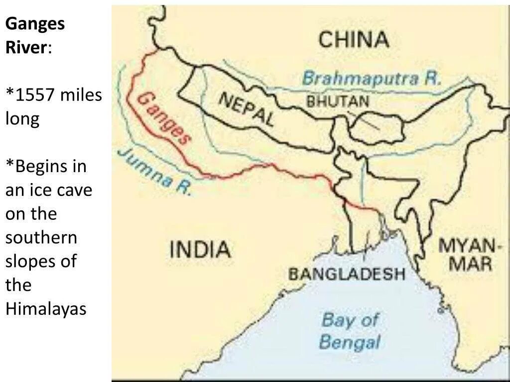 Бассейн реки Брахмапутра. Брахмапутра на карте.