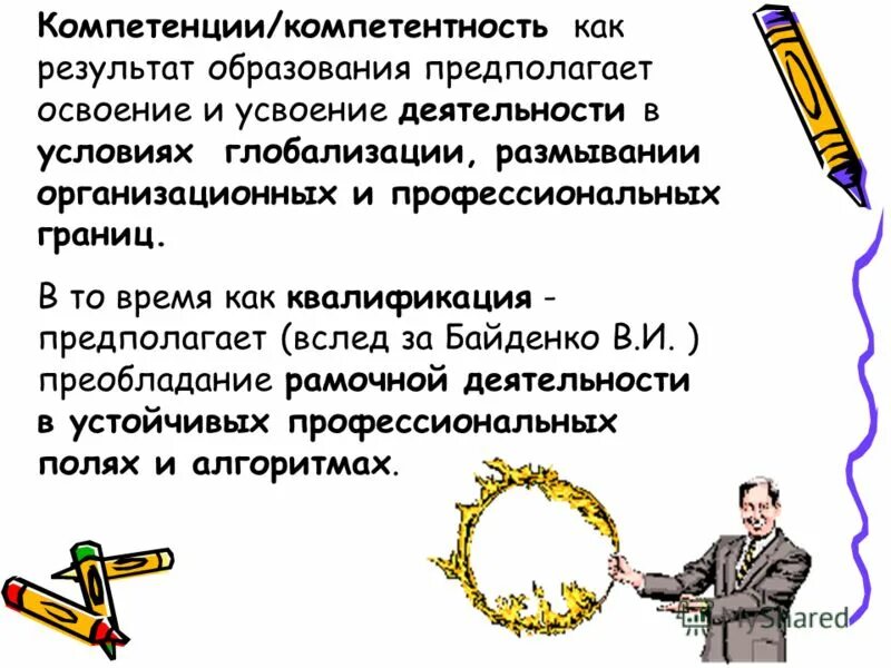 результат образования предполагает