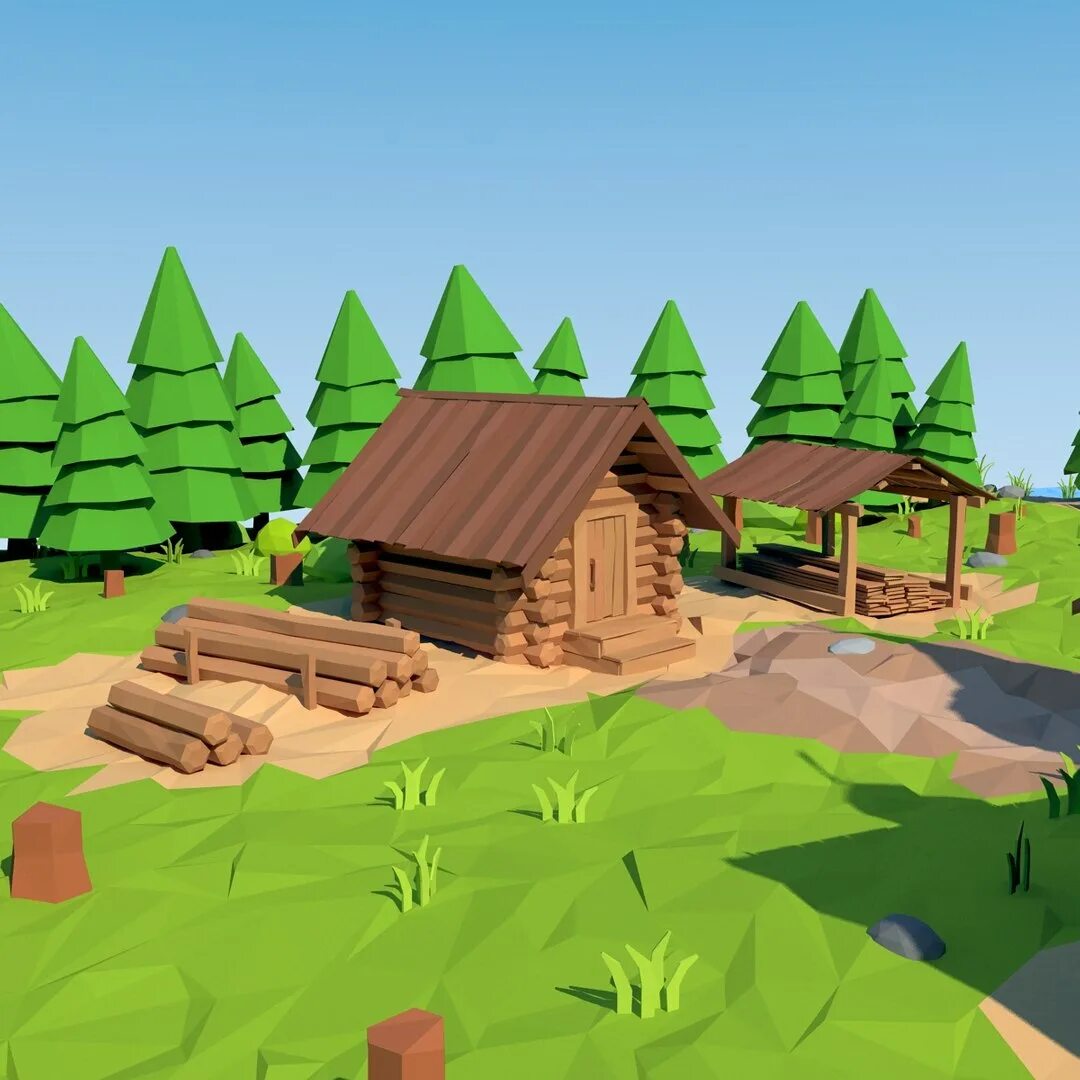 3d village. Лоу Поли деревня. Деревенский дом Low Poly. 3д модель деревни. Low Poly домик в деревне.