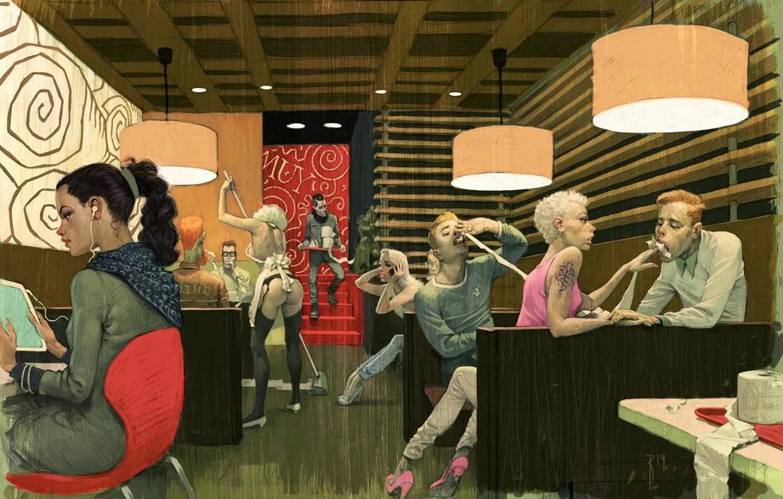 Surrealism and social themes in Illustrations by Waldemar Kazak, http://photovid