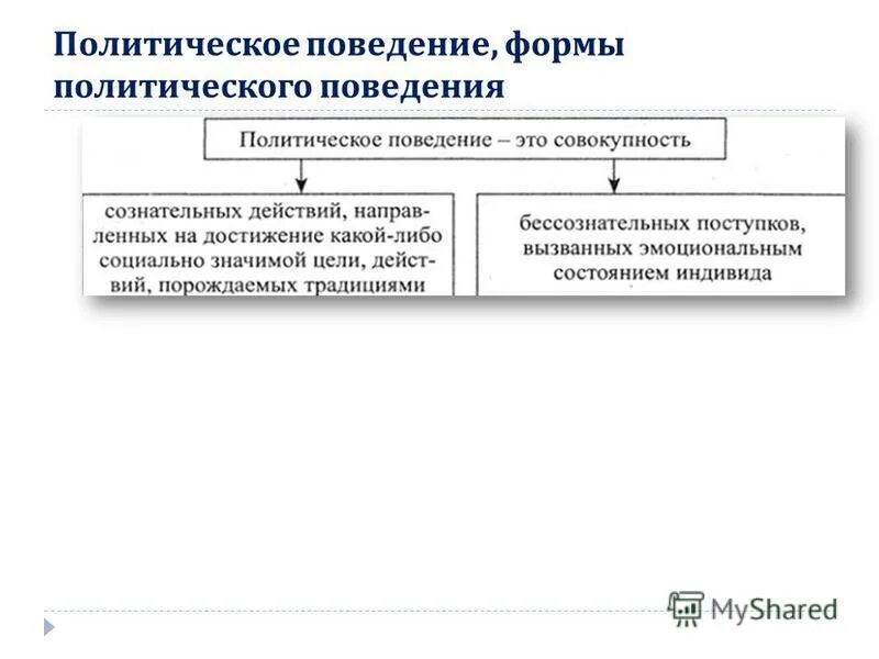 Политическое поведение тест 11. Виды политического поведения.