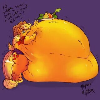...applejack, anthro, applefat, belly, bingo wings, fat, fat fetish, female...