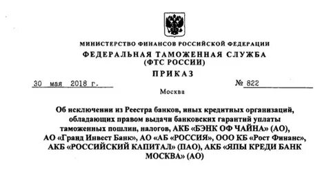 Приказы гтк