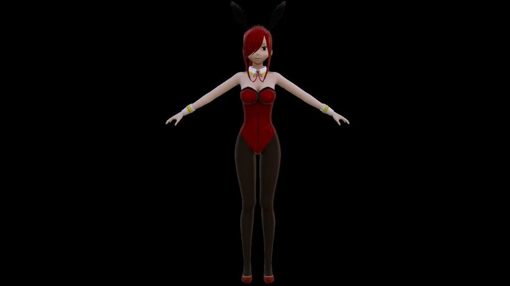 Scarlet 3d. Erza scarlet 3d model. erza scarlet 3d.