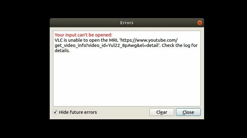 Vlc не может открыть mrl файл. Ошибка vlc. input error. инпут ошибка. input с ошибкой.