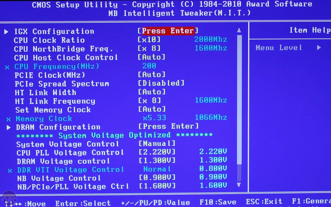 Overclocking в биосе