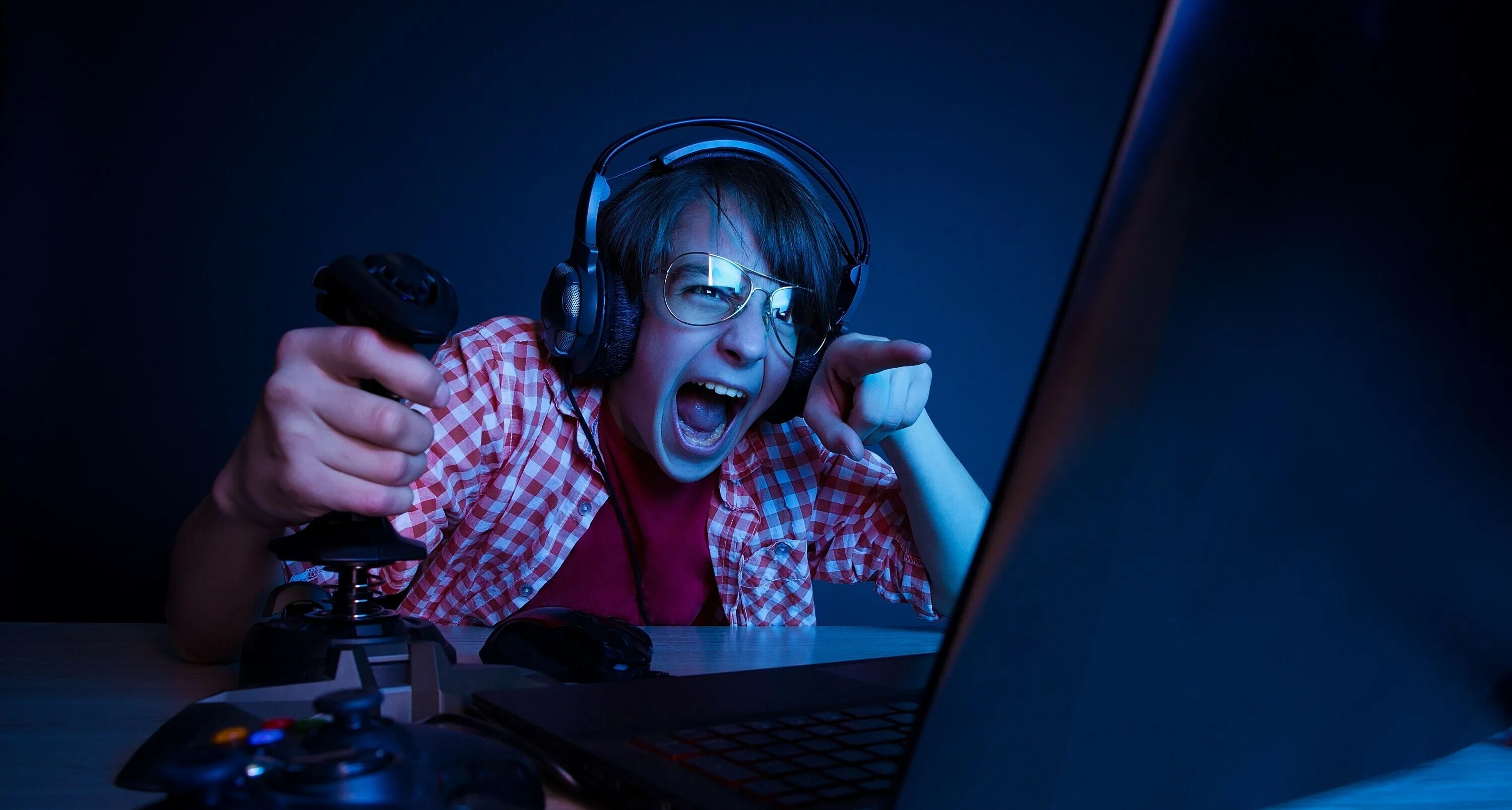 Children playing are computer