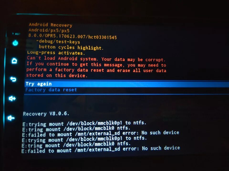 Bad user data