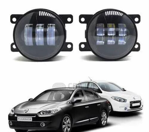 Led ПТФ Renault Megane 2,3. - Светодиодные противотуманные фары (комплект)Renault Fluence (2010-). Светодиодные ПТФ Рено Флюенс. Фара противотуманная led для Рено Флюенс.