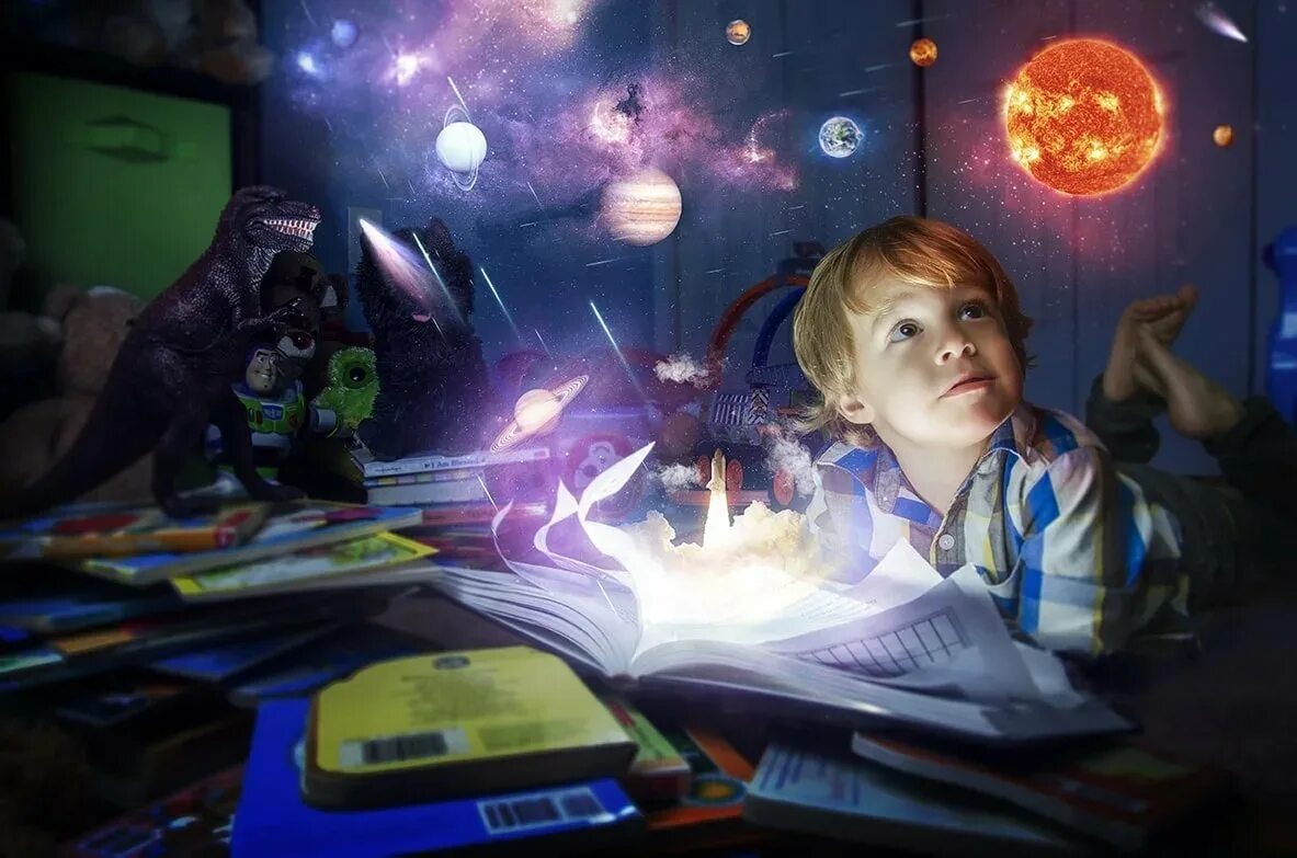 Увлекаюсь космосом. Воображение детей. Фантазия ребенка. Волшебство для детей. Детские фантазии.