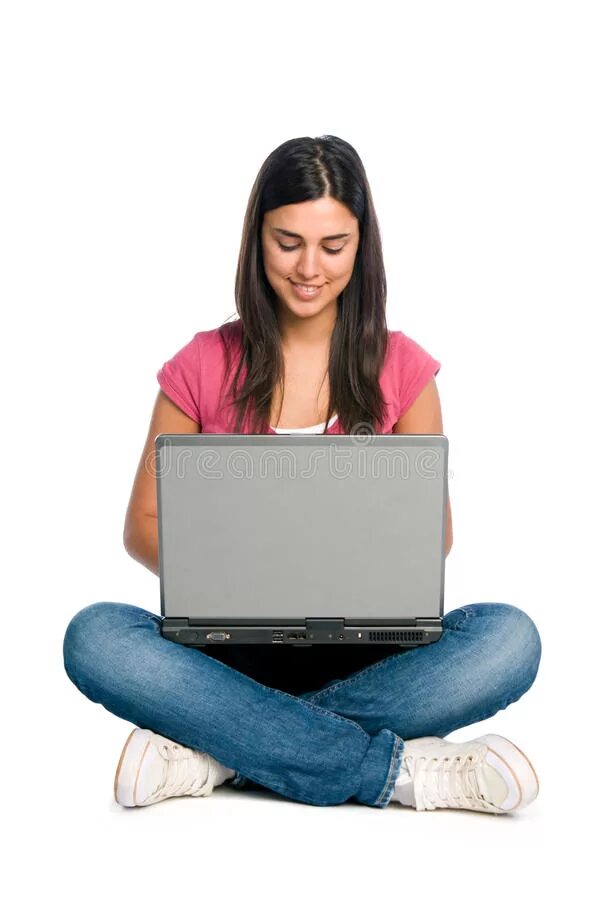 Is she on the computer