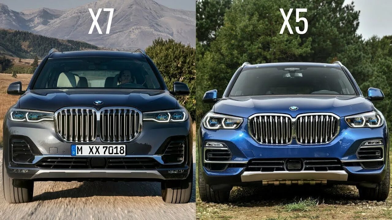 Сравнение x 3 и x 5. BMW x5 vs x7. BMW x7 xdrive40d. БМВ х5 и БМВ х7. BMW x7 и BMW x5.