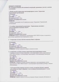 Голосование за против воздержался
