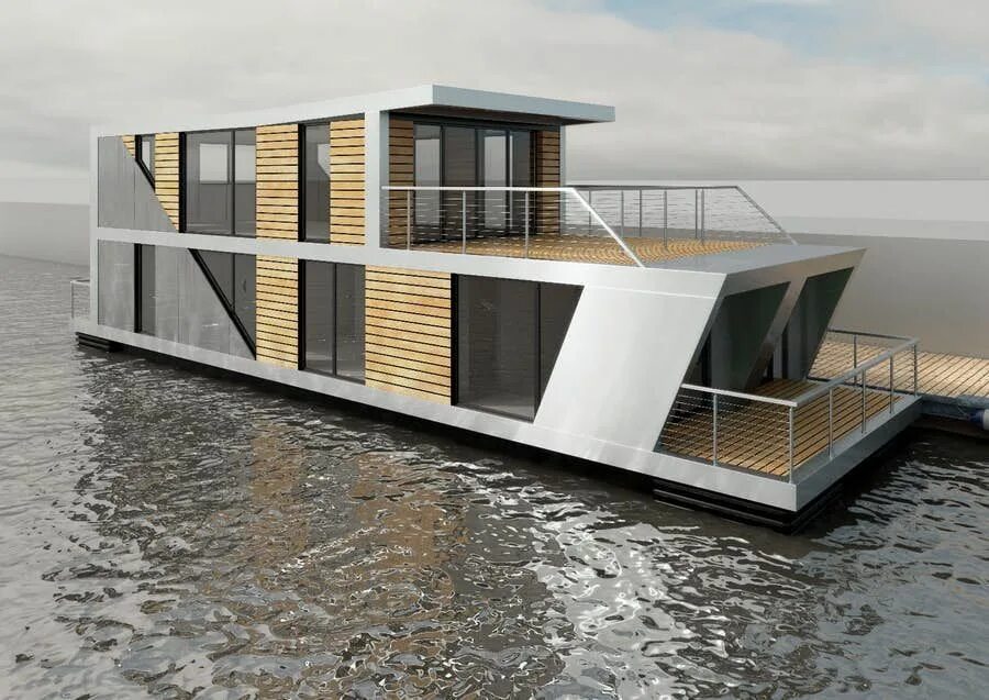 Дом на воде проекты цены Houseboats Examples with MAX800/1200/1000 Pontoons Matrix Pontoons Båthus, Hus