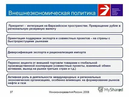 Направление внешней экономической политики