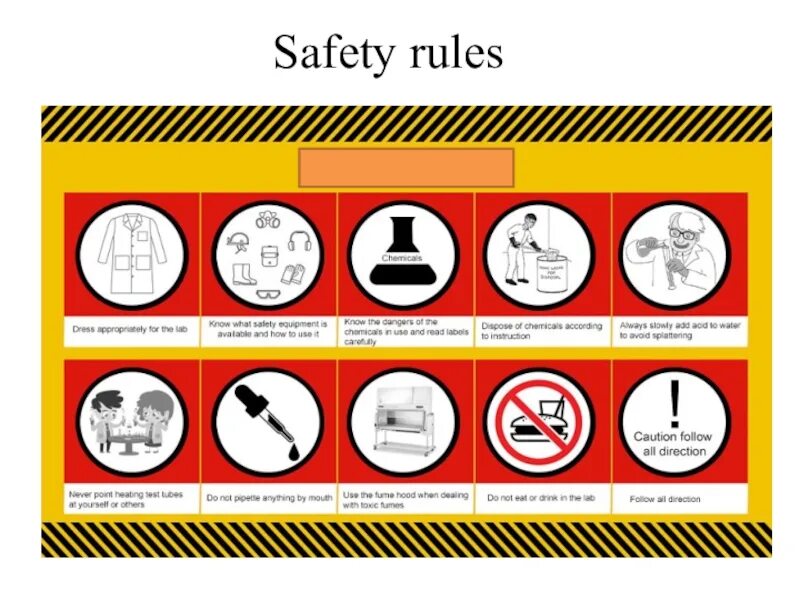 Apply rule. Safety rules. lab safety rules. safety regulations. electrical safety rules.