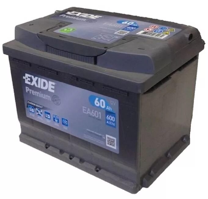 Как зарядить аккумулятор exide. Акб 60 ah exide premium en. ea601 exide аккумуляторная батарея premium 12v 60ah 600a b13. exide premium ea601 12v60ah. аккумуляторная батарея premium [12v 60ah 600a b13].