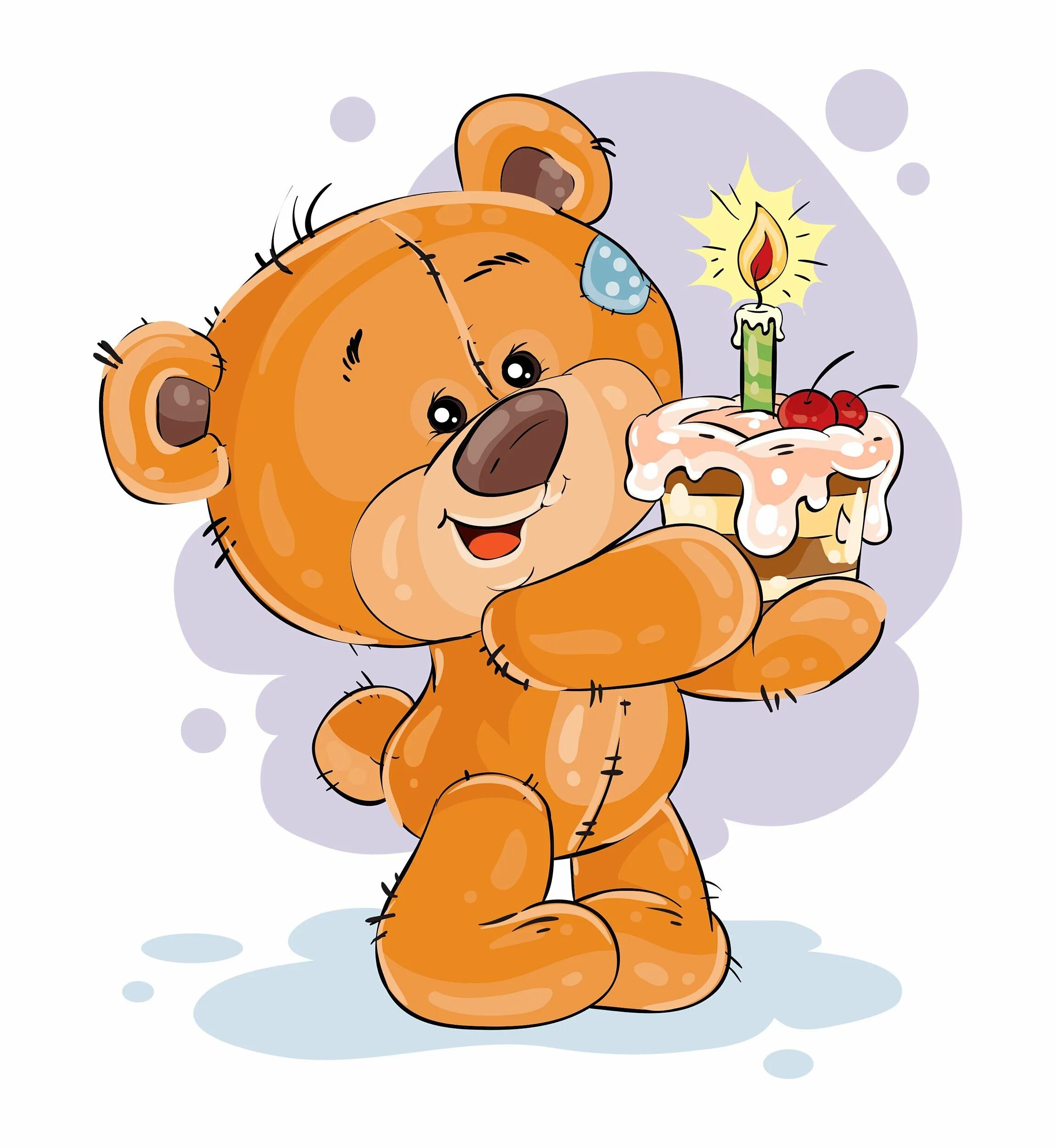 Открытка рисунок для детей. Медвежонок с тортиком. Мишка мультяшный. С днем рождения мишка. Медвежонок для детей.