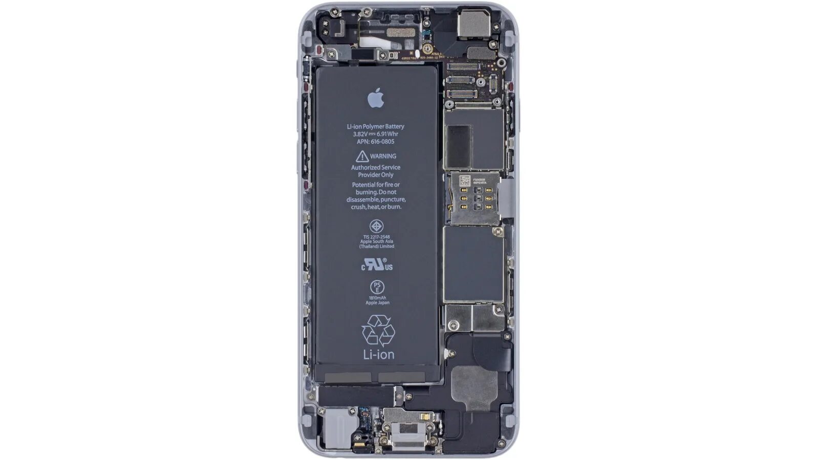 Iphone 6s процессор. 1610a3 iphone 6s. Процессор айфон 6 плюс. Внутренности айфон 6s.