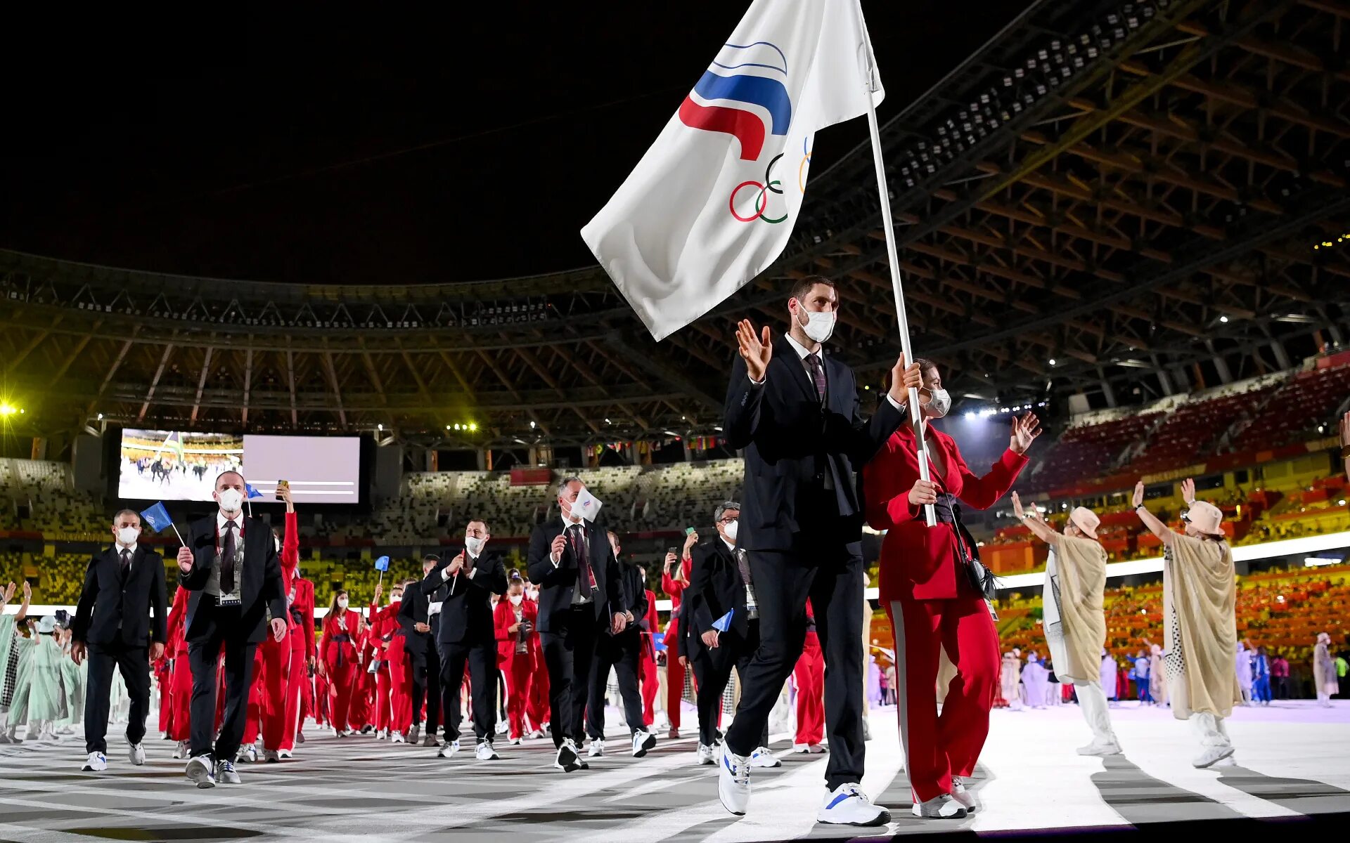 Сборная России на Олимпиаде в Токио 2021. Флаг сборной России на Олимпиаде 2021. Олимпийские игры в Токио 2020. Олимпийские игры в Токио 2021. Олимпийские сборные стран