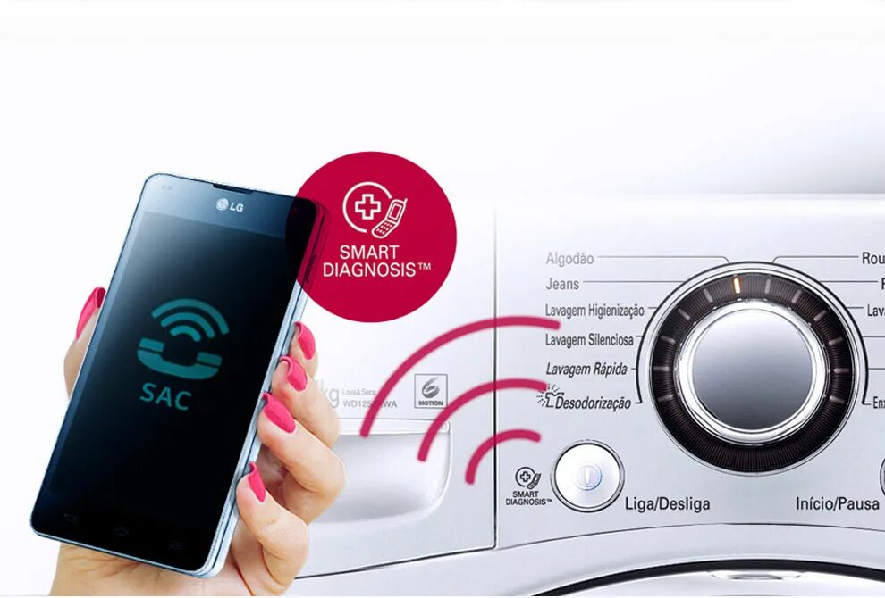 Машинка отключает lg. Стиральная машинка LG Smart Diagnostic. Smart diagnosis LG стиральная. LG Smart THINQ стиральная машина. LG Smart diagnosis стиральная машина 8.