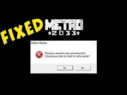 Previous launch was unsuccessful metro