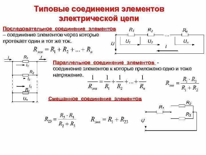 Напряжение на элементах последовательной. Параллельное соединение резистивных элементов. Соединение элементов цепи. Параллельное соединение последовательно Соединенных элементов. Последовательное соединение резистивных элементов.