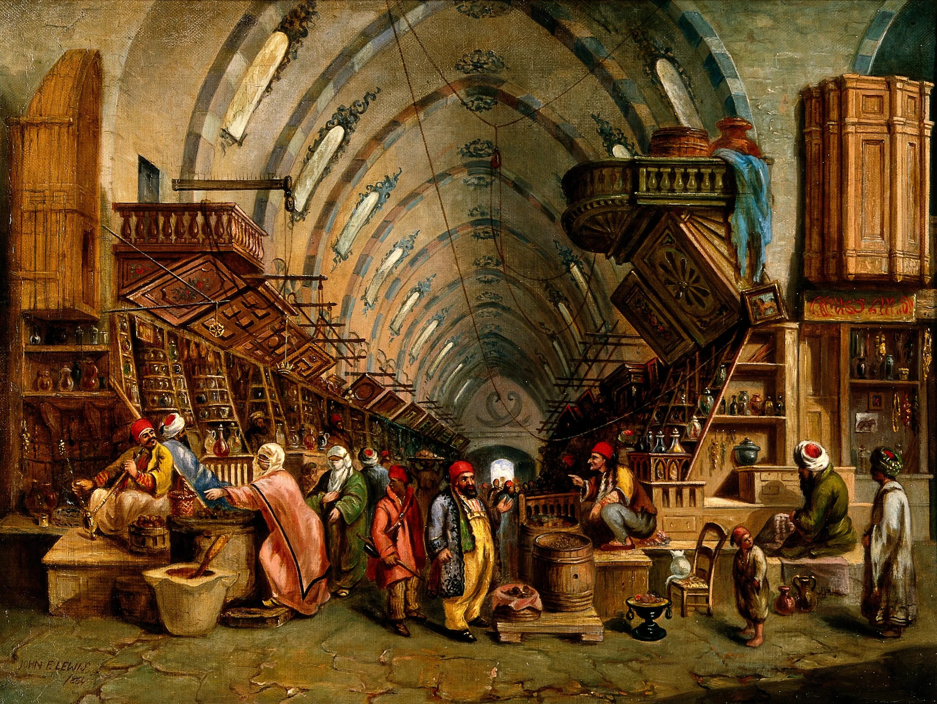 Товар древности. Базар средневековый Багдад. Константинополь картина средневекового художника. Индия рынок 15 век. Османская Империя 18 век торговля.