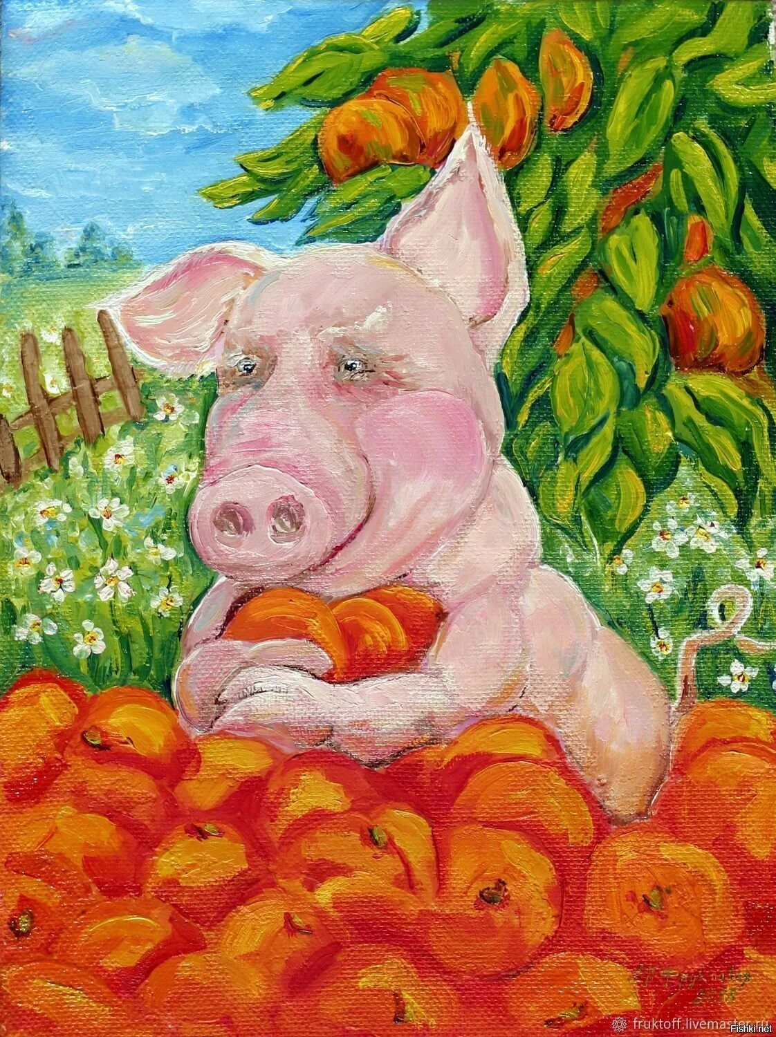 Свинья в апельсинах. Свинья живопись. Поросенок живопись. Поросенок в апельсинах. Известные свиньи