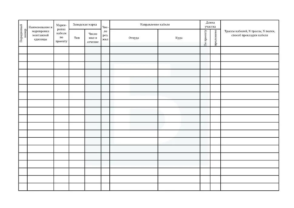 Образец журнала ворд. Журнал прокладки кабелей образец заполнения форма 15. Кабельный журнал методом трасс. Кабельный журнал в ИД форма. Кабельный журнал форма 7 заполнение.