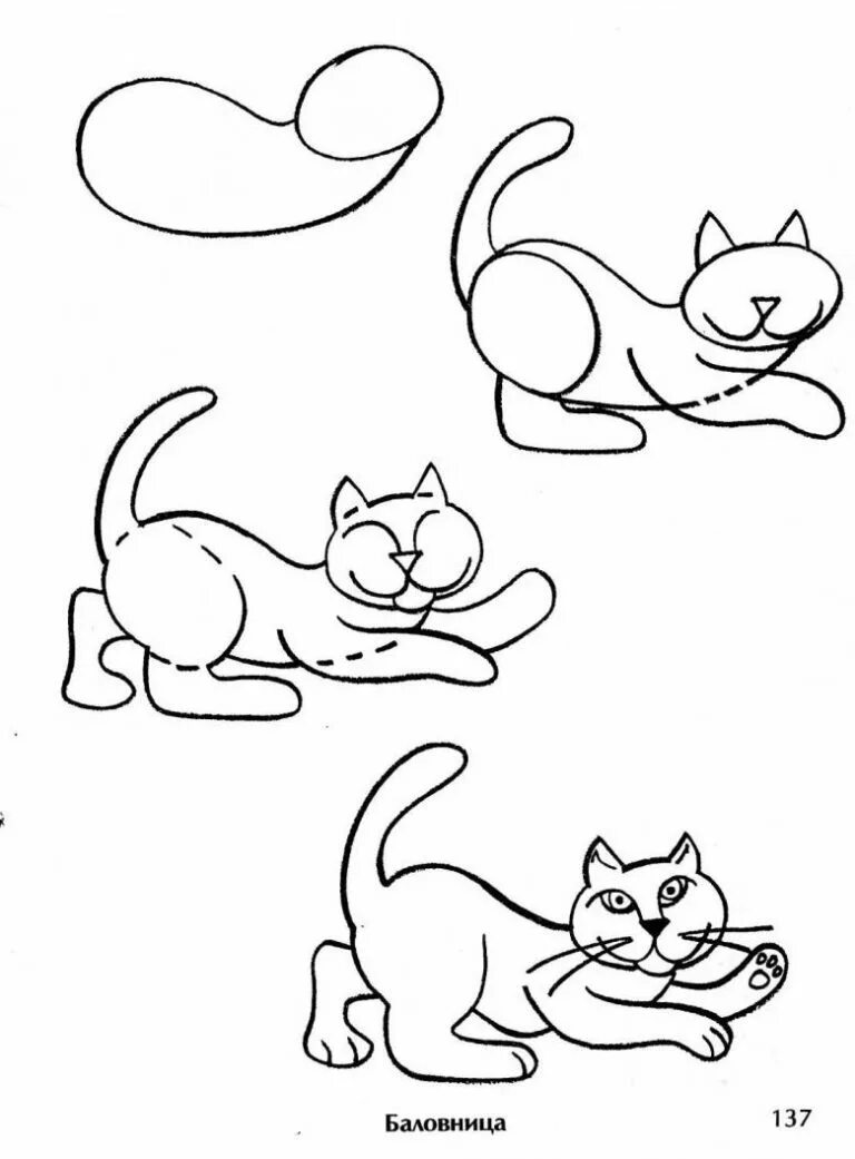 Рисовать поэтапно котиков. Рисунки для детей легкие для срисовки. Кошка рисунок. Рисунок кота легкий для срисовки. Поэтапное рисование кошки для детей.