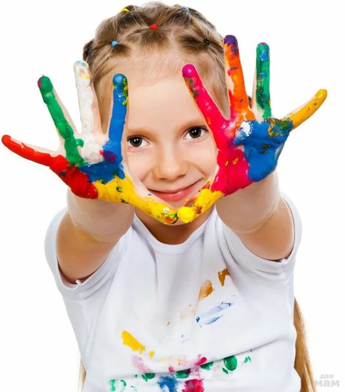 Детский творческий. Творческие дети. Краски для детей. Дети с цветными ладошками. Детские ладошки в краске.