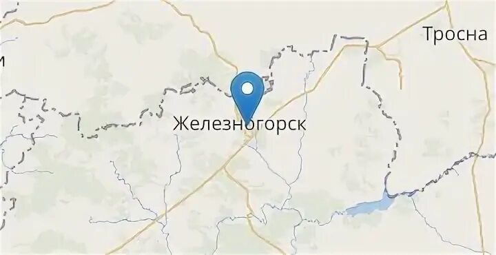 Железногорск курская на карте