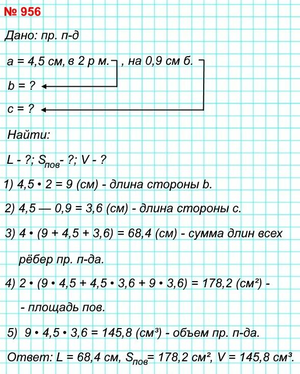 Номер 956 по математике 5 класс. Размеры учебников 5 класс. Математика гдз номер 956 Мерзляк. Математика 6 класс номер 956.