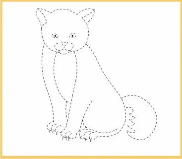 Кот точками рисунок