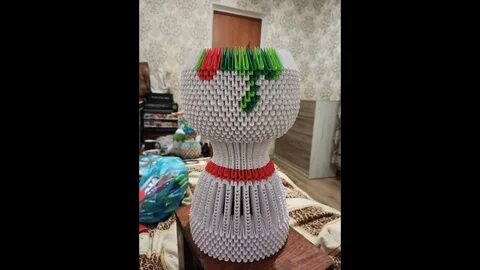 Модульная ваза из бумаги