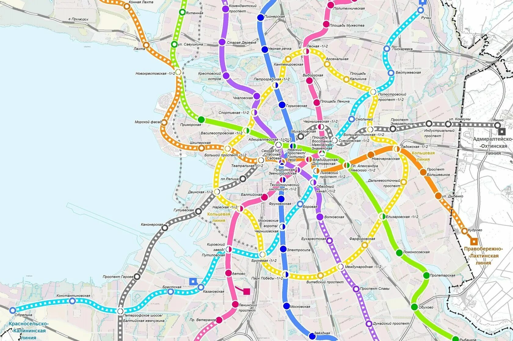 Метро спб схема с новыми станциями 2024. Схема метро СПБ со строящимися станциями. План метрополитена СПБ. Схема развития метро СПБ до 2030. Карта развития метро СПБ.