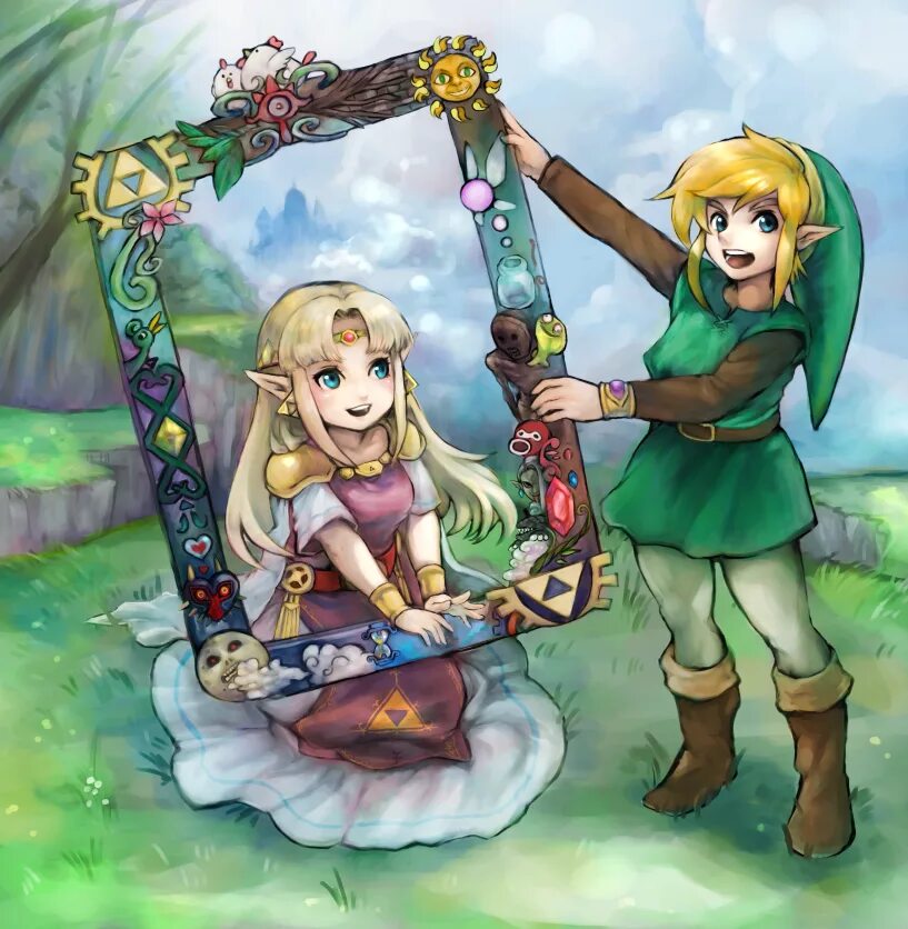 Линк Зельда. Линк и принцесса Зельда. Линк the Legend of Zelda. Линк Зельда арт. Their link link