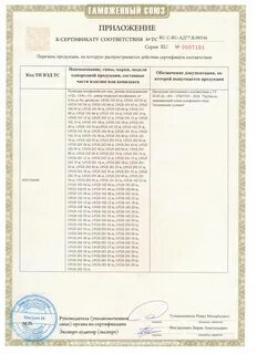 Гибкая подводка сертификат