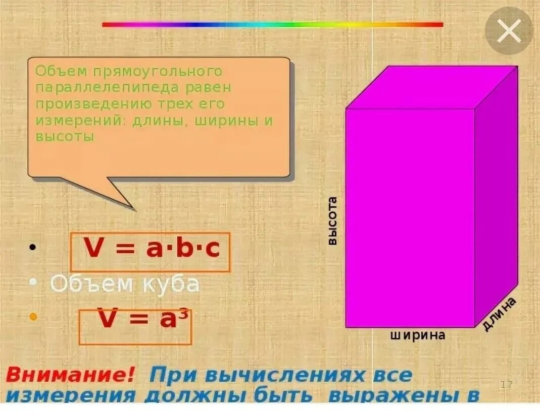 Объем прямоугольного параллелепипеда. Куб длина ширина высота. Найдите высоту прямоугольного параллелепипеда. Нахождение длины параллелепипеда.